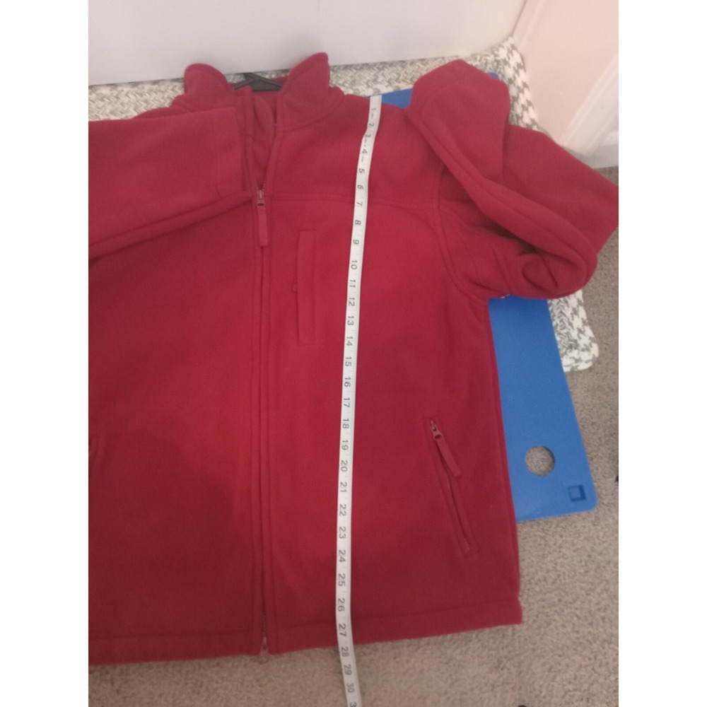 Duluth Trading Co Mens Size Medium Shoreman Fleece Windproof Full Zip Jacket Red - Picture 14 of 16